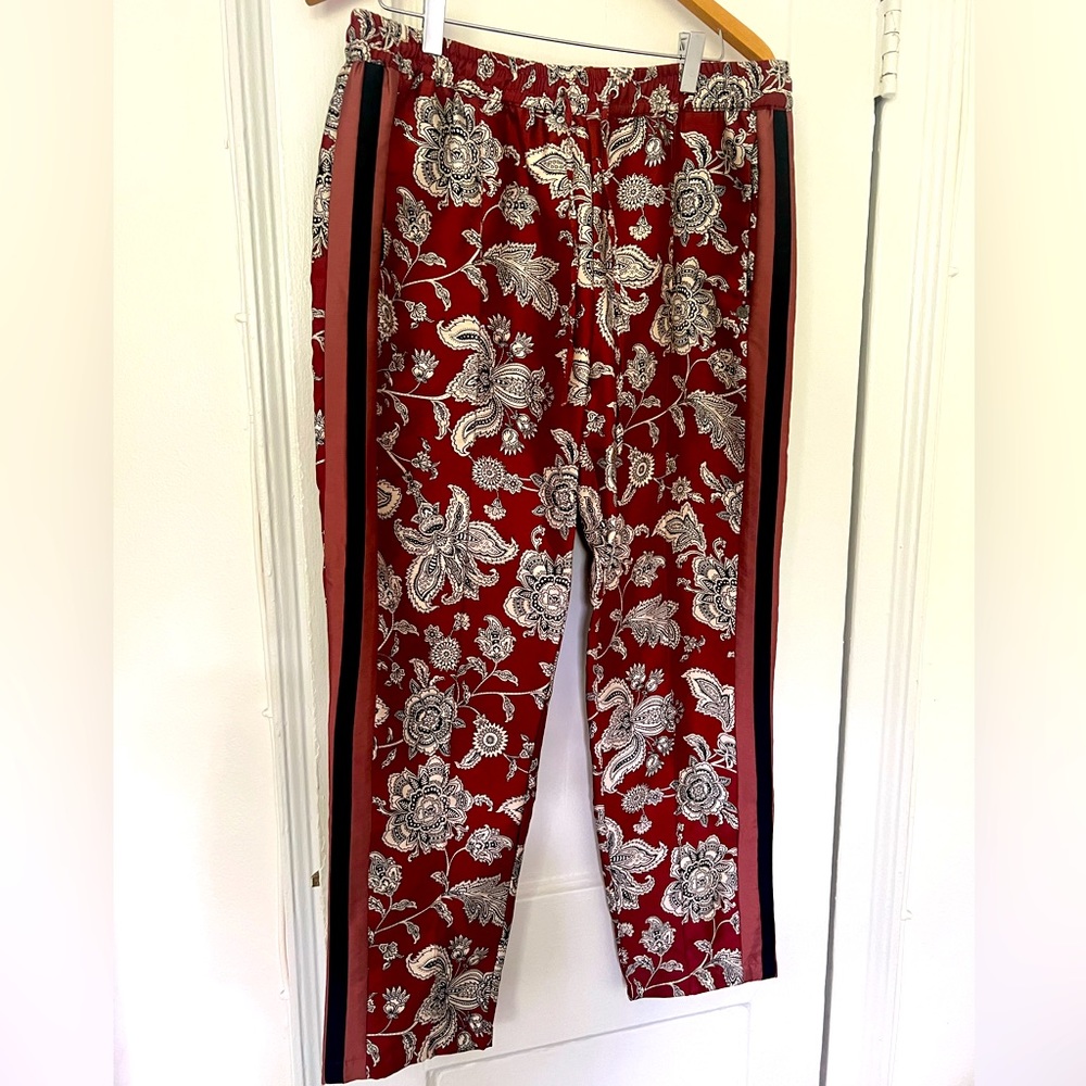 Scotch & Soda Red Paisley Pants - Size Large